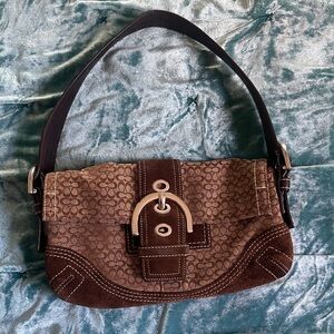 Coach Brown Patterned Shoulder Bag